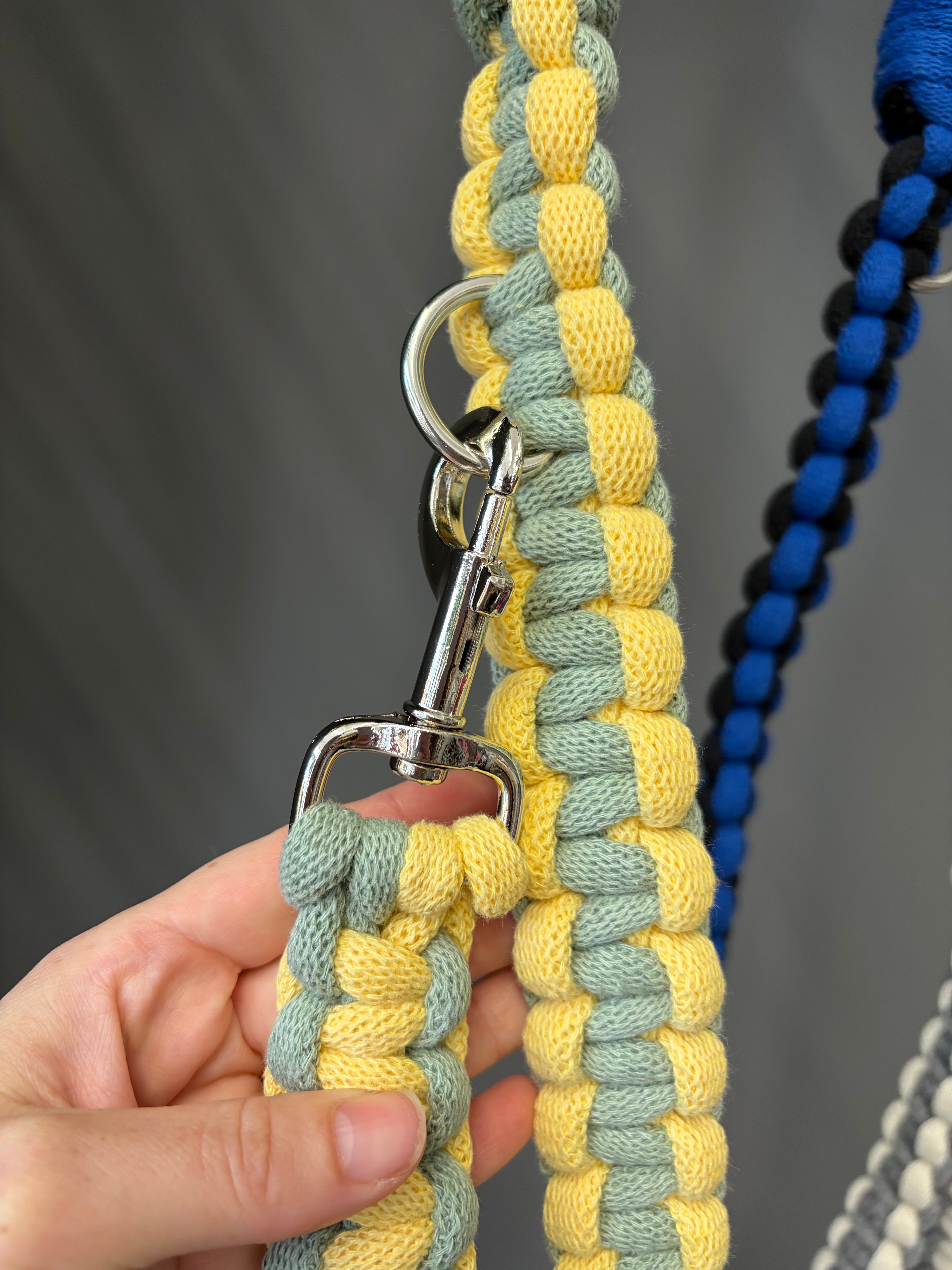 Chunky macrame dog lead