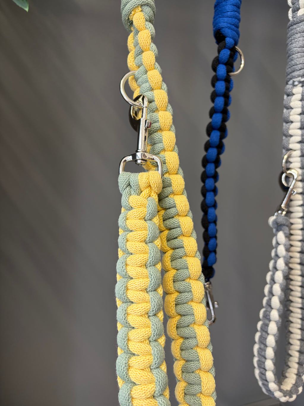 Chunky macrame dog lead