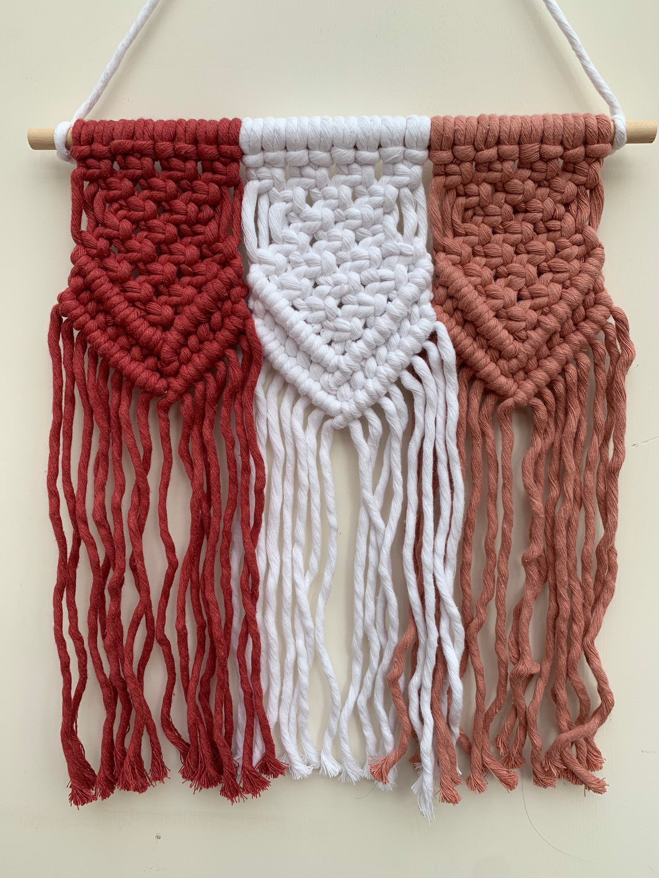 Macrame wall hanging - triple wall hanging - home decor - nursery decor - personalised gift - Mother’s Day