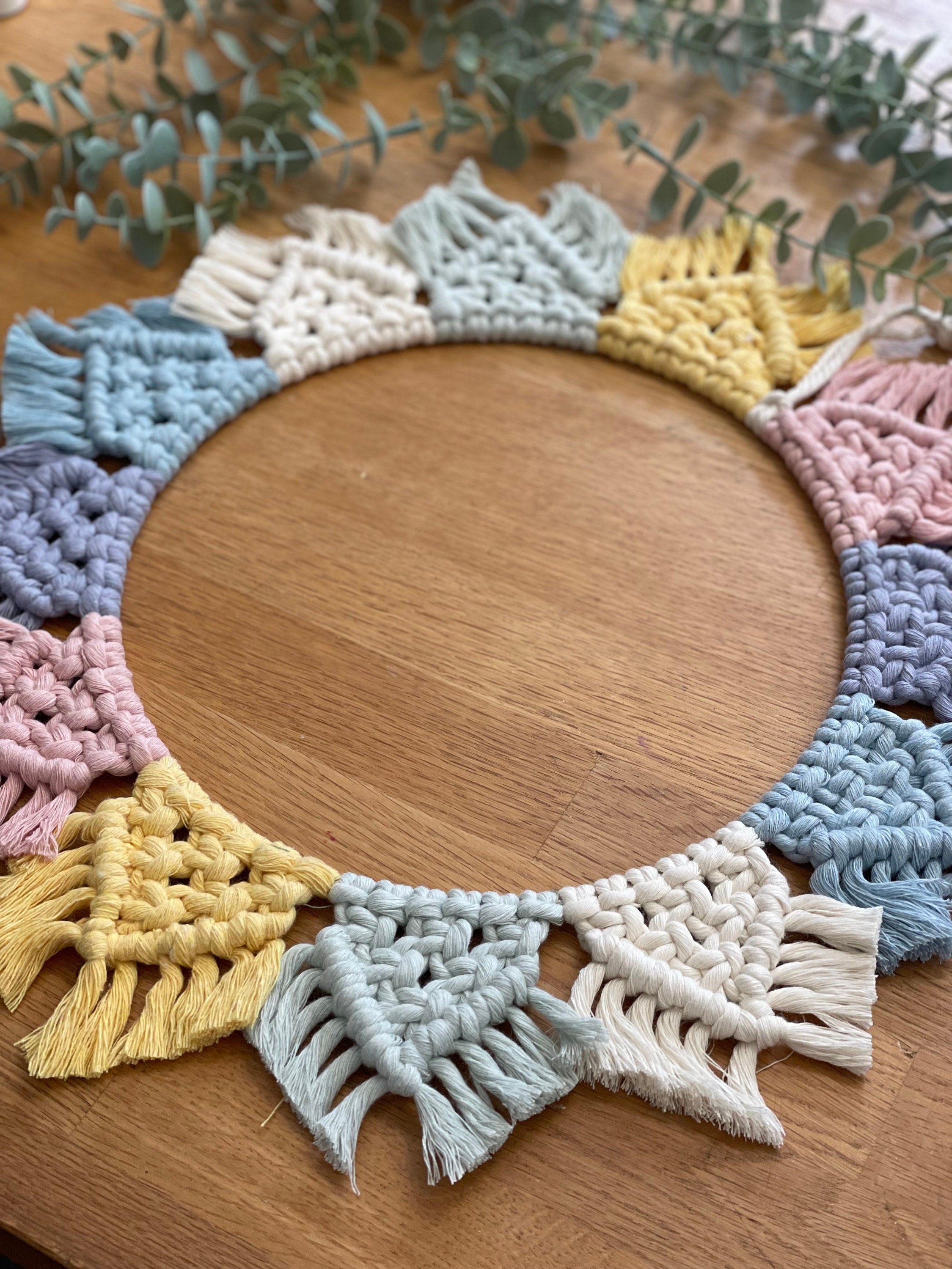 Macrame wreath, boho wall decor, macrame wall hanging, mandala wreath