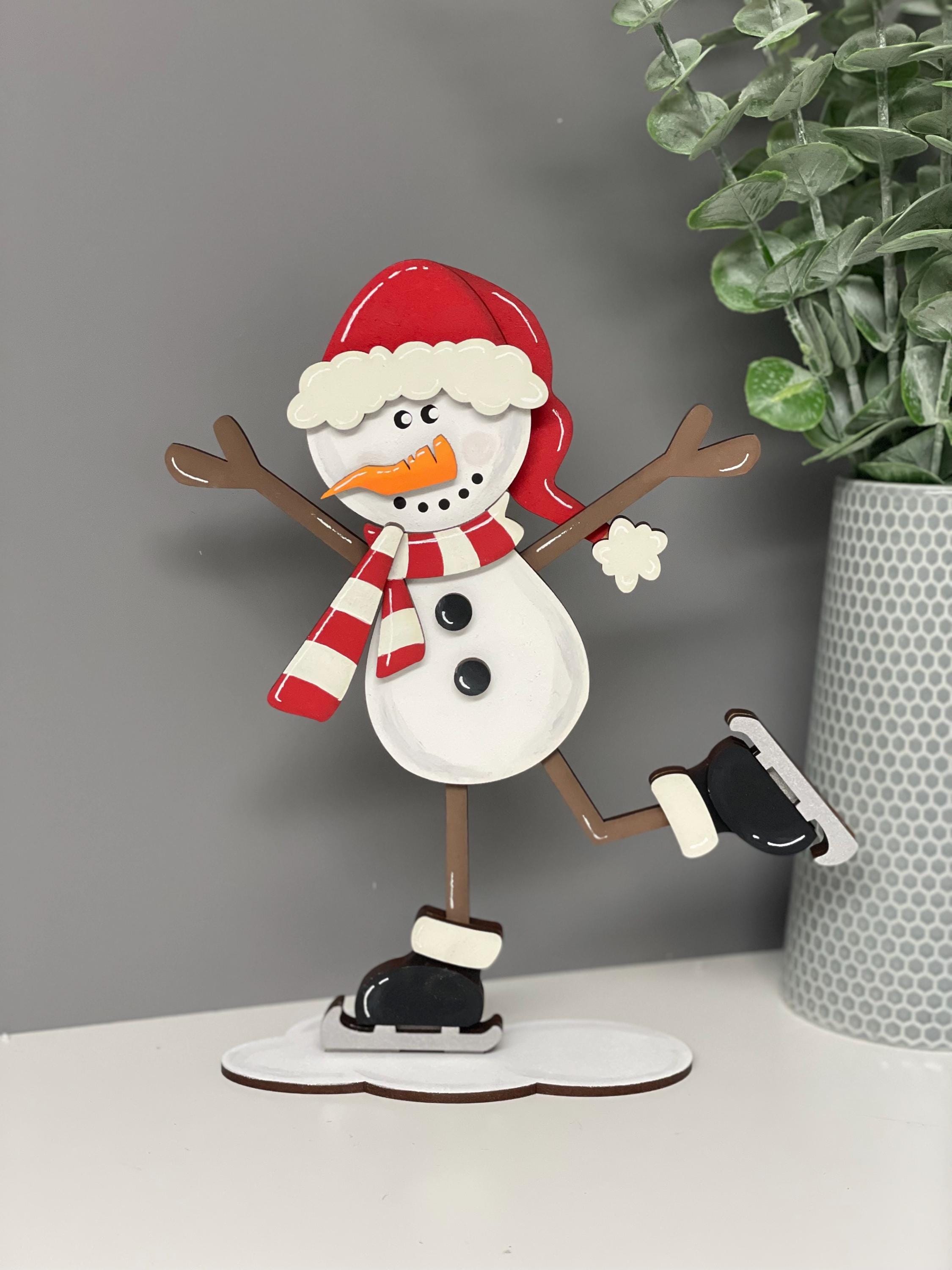 Christmas skating snowman decoration