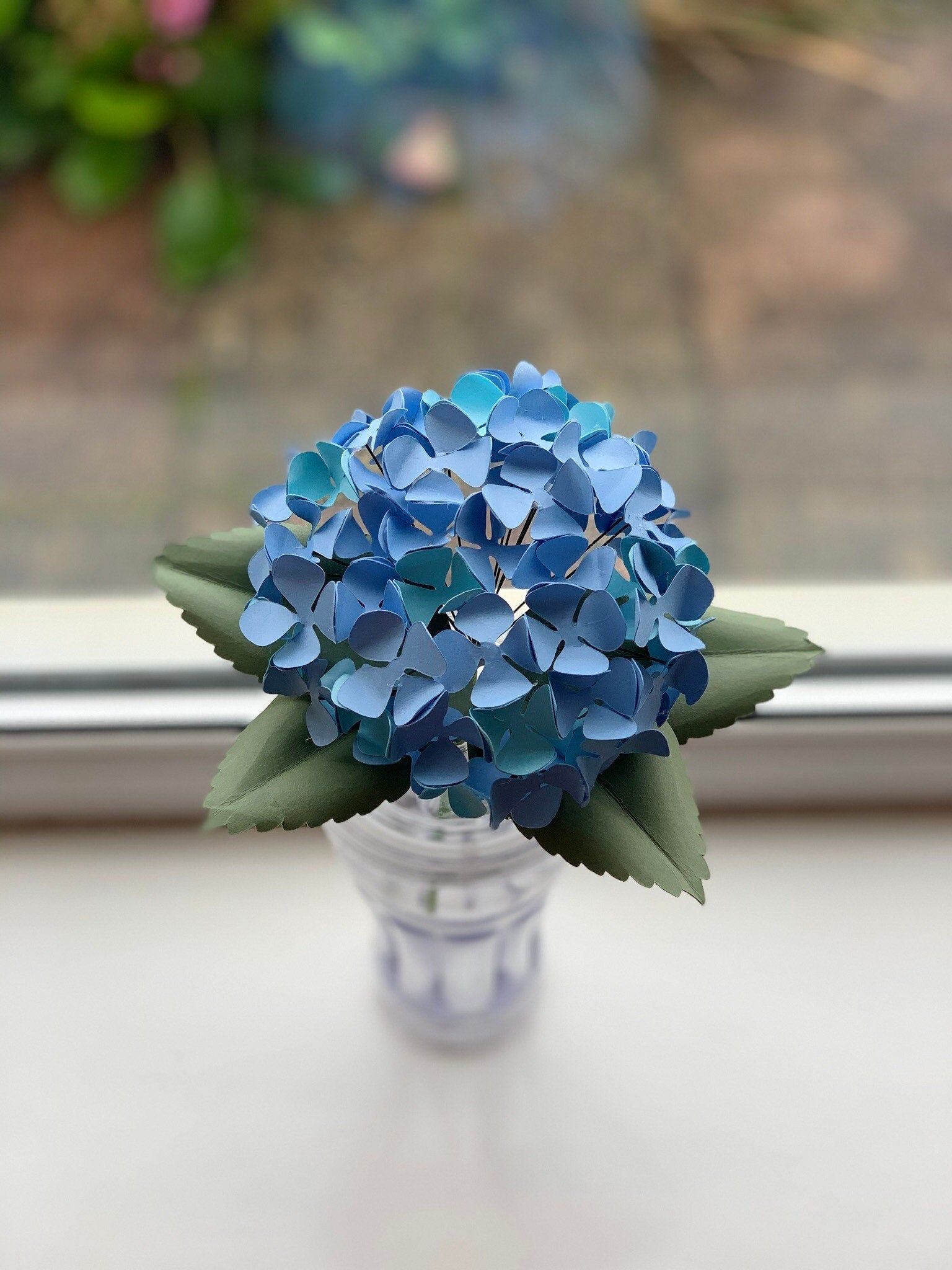 Paper flower, paper hydrangea, hydrangeas, wedding flowers, anniversary, home decor, birthday gift.