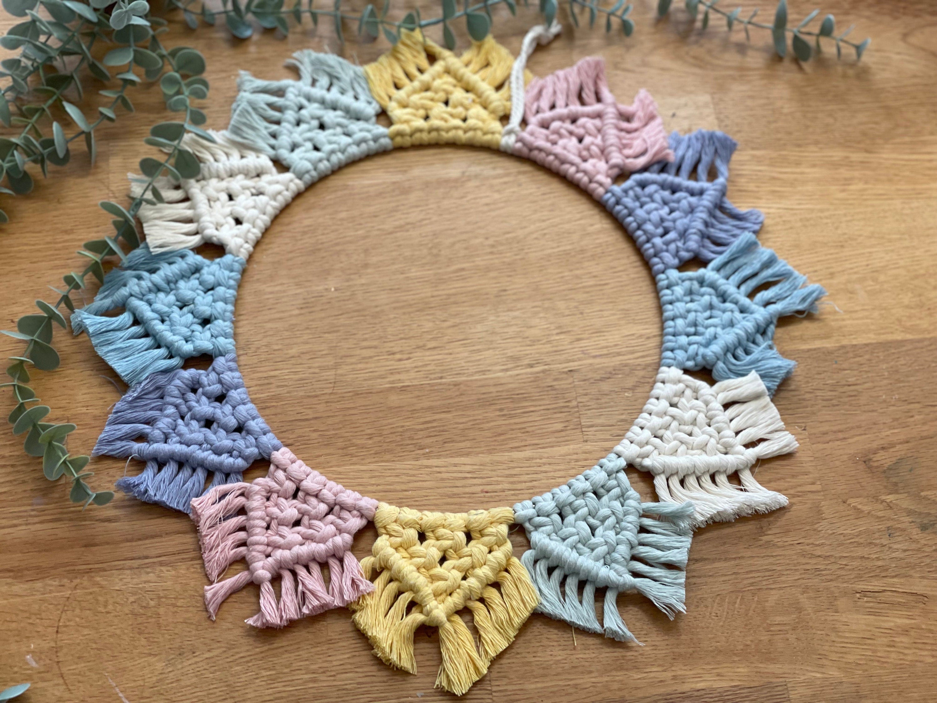 Macrame wreath, boho wall decor, macrame wall hanging, mandala wreath