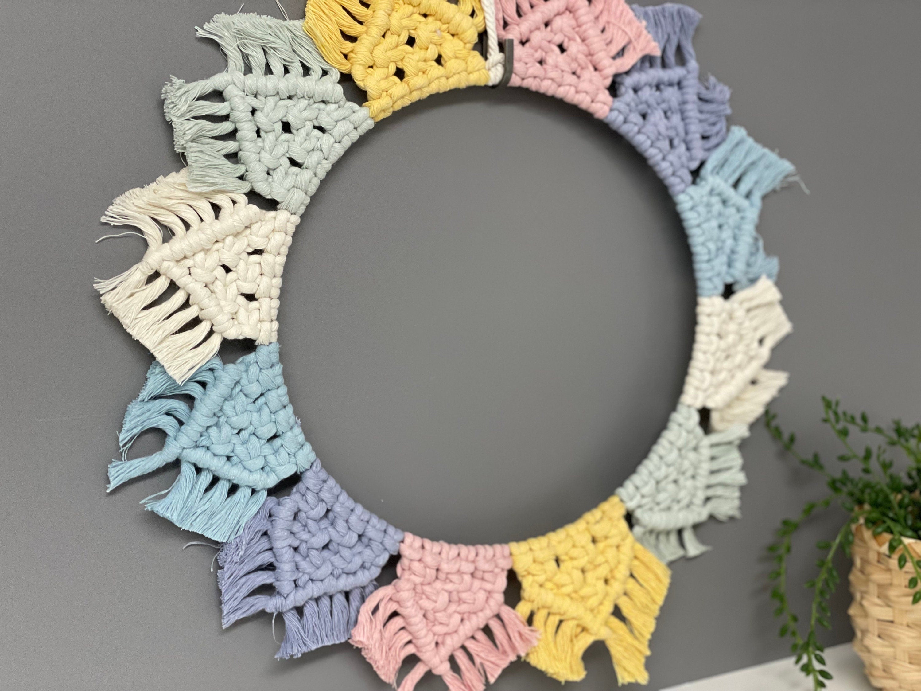 Macrame wreath, boho wall decor, macrame wall hanging, mandala wreath