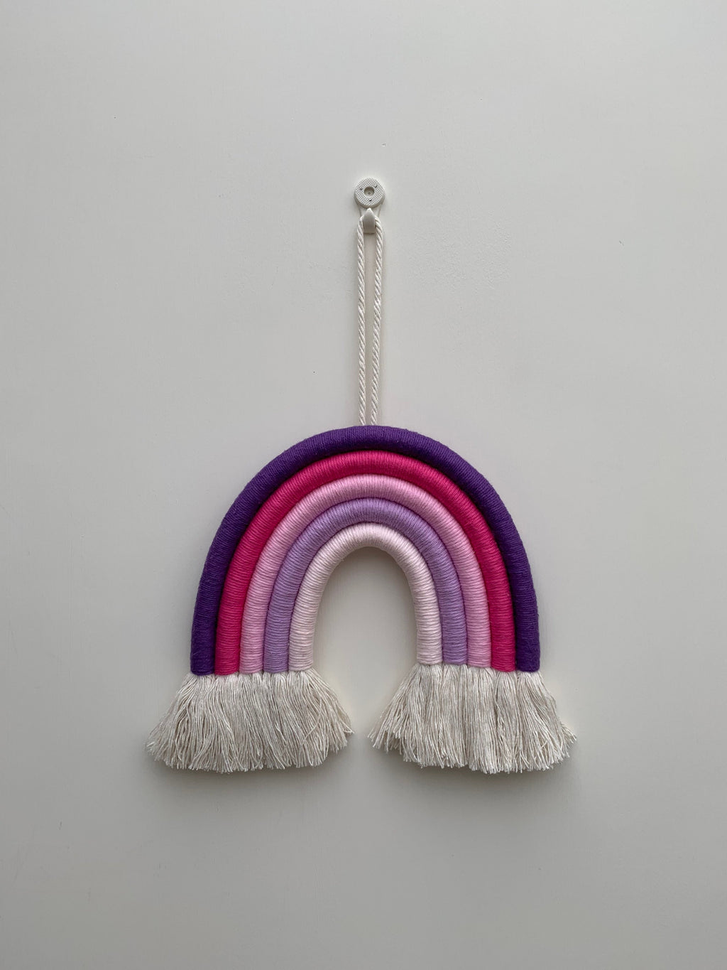 Rainbow wall hanging - rope rainbow - fibre art - nursery decor - playroom decor - new baby gift - baby shower - Rainbows