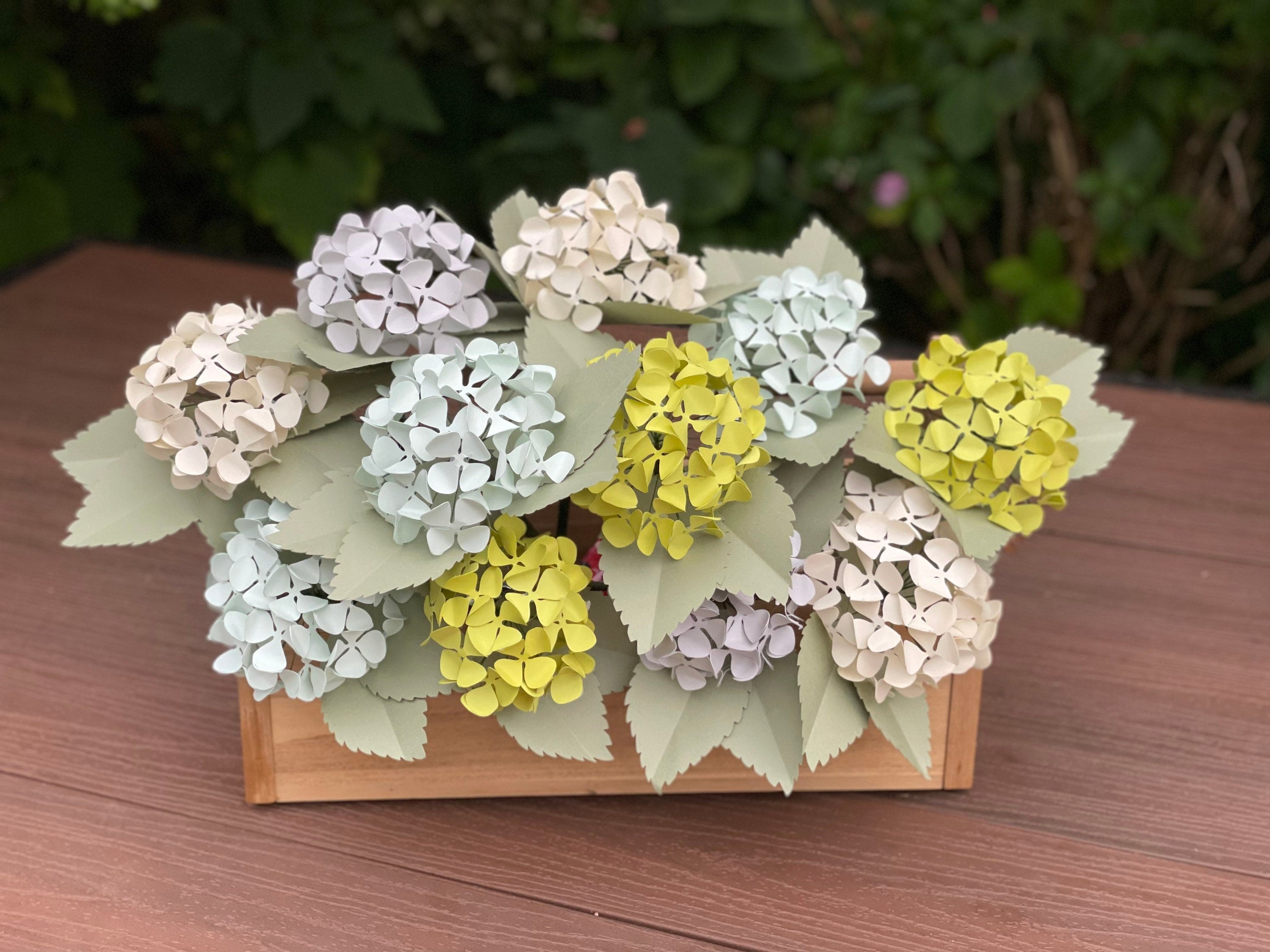 Paper flower, paper hydrangea, hydrangeas, wedding flowers, anniversary, home decor, birthday gift.