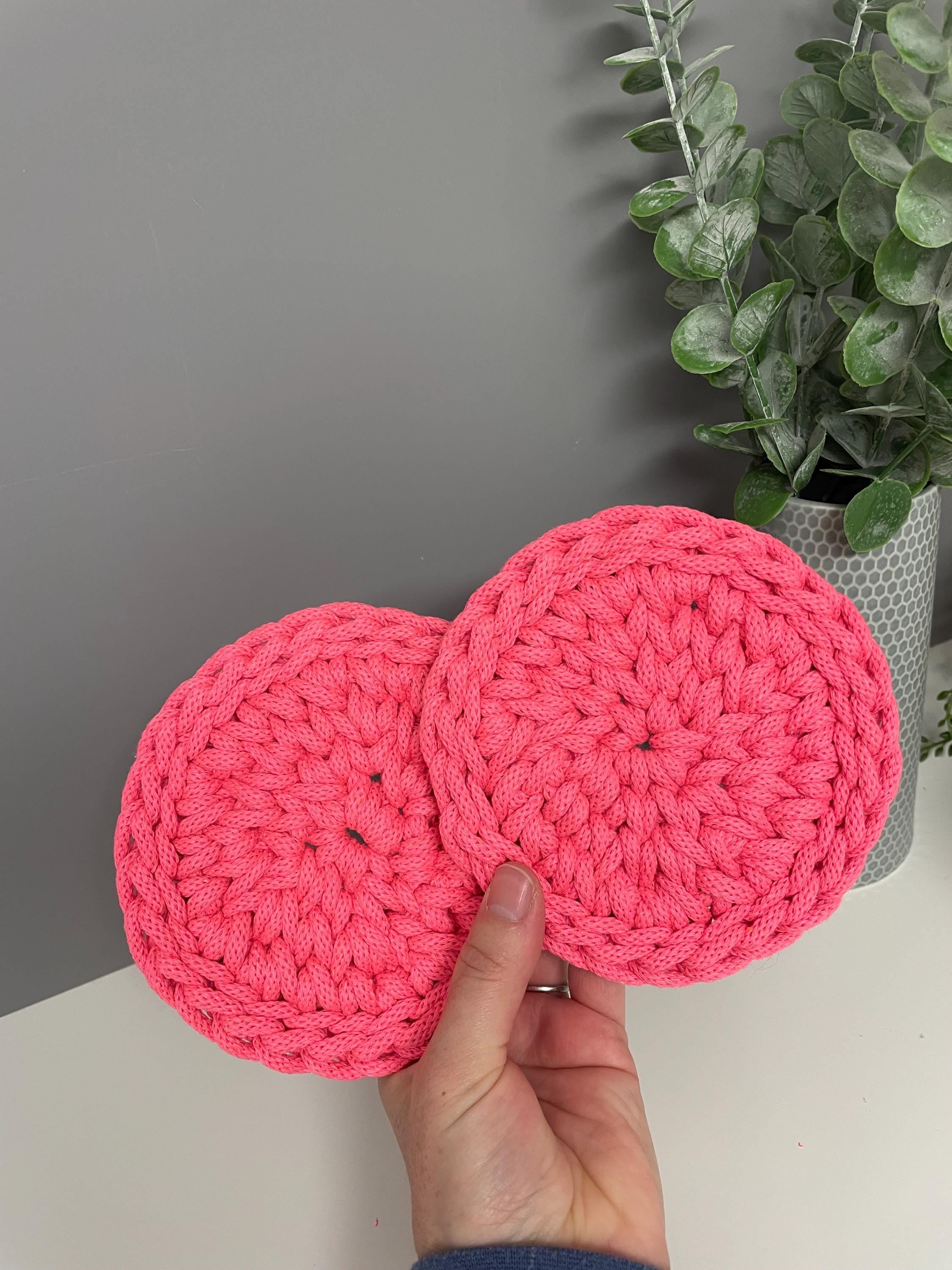 Handmade Crochet Coasters, Chunky Crochet coasters, home decor