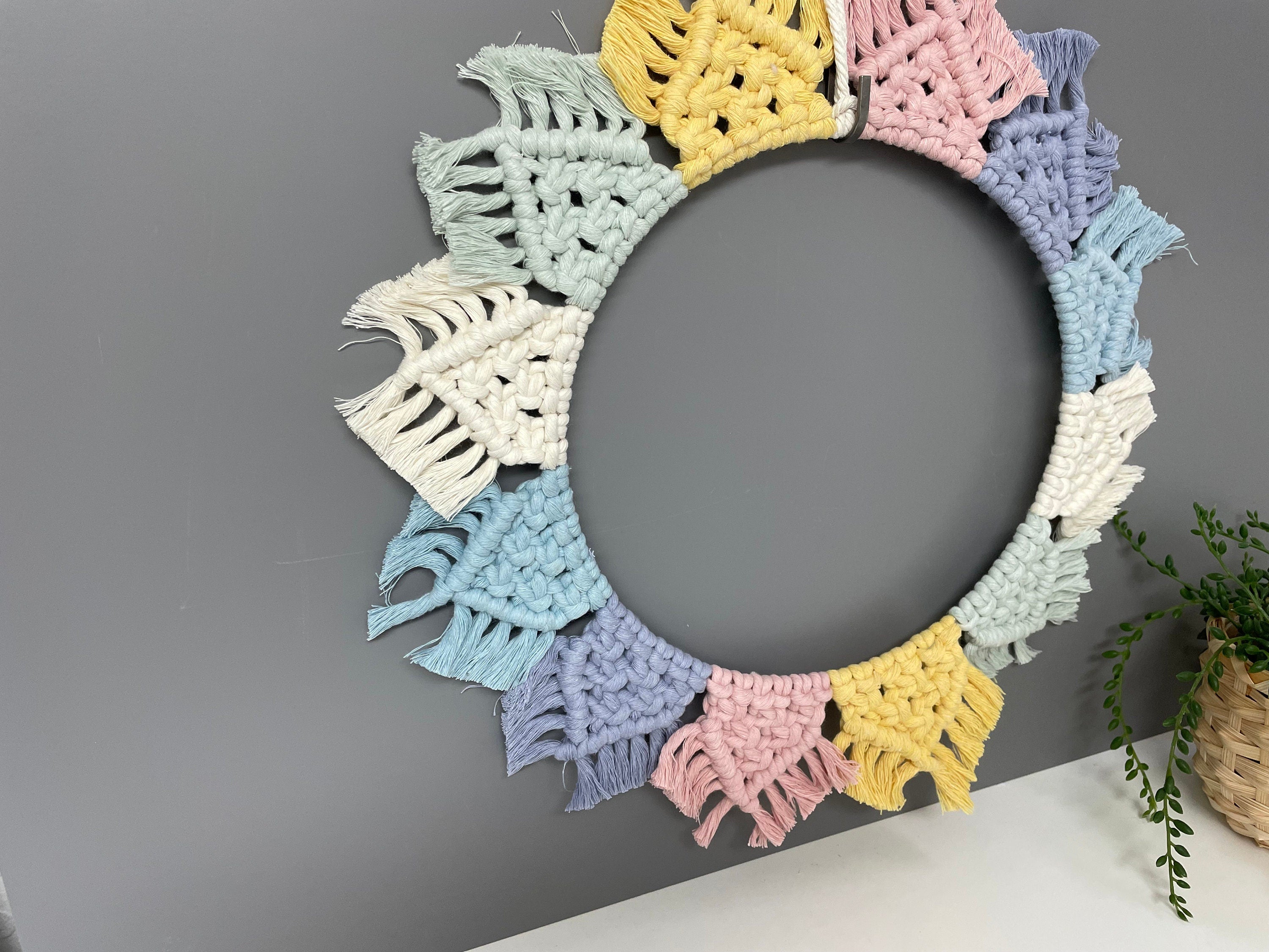Macrame wreath, boho wall decor, macrame wall hanging, mandala wreath
