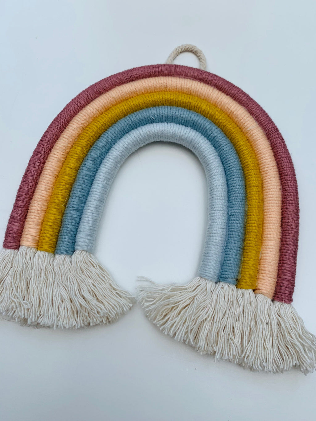 Rainbow Wall Hanging - Macrame rainbow - rope rainbow - fibre art - playroom decor - nursery decor - new baby - baby shower.