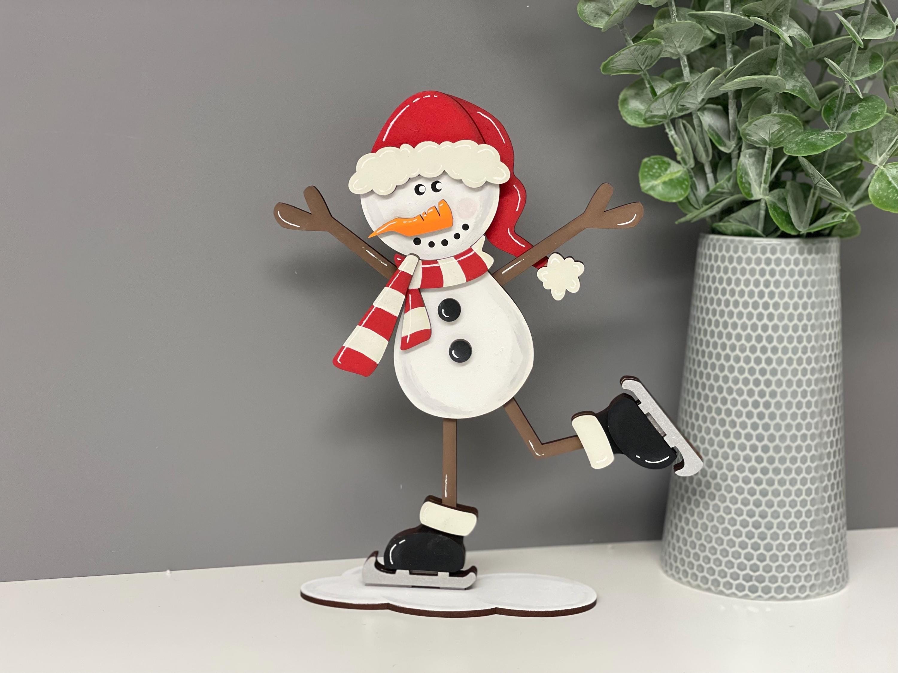 Christmas skating snowman decoration