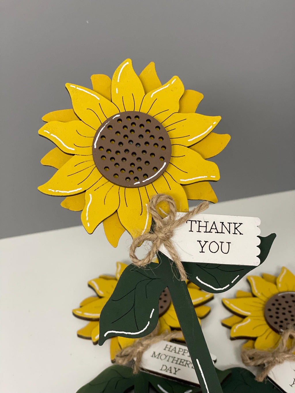 Wooden Sunflower Stem, Teacher Appreciation Gift