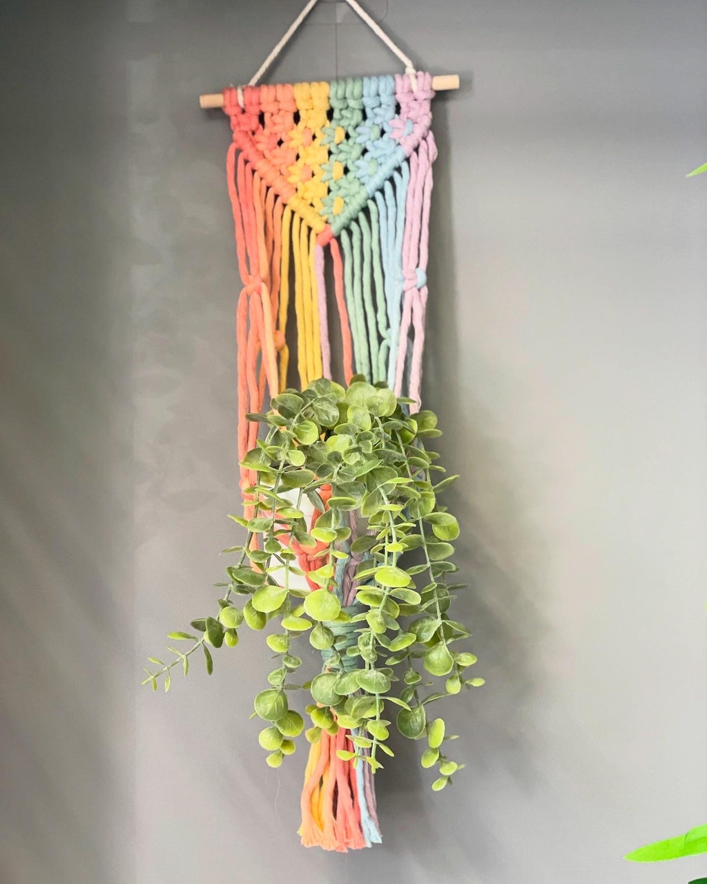 Macrame Plant Hanger, Macrame wall hanging, macrame decor, artificial plants, plant lover gifts.