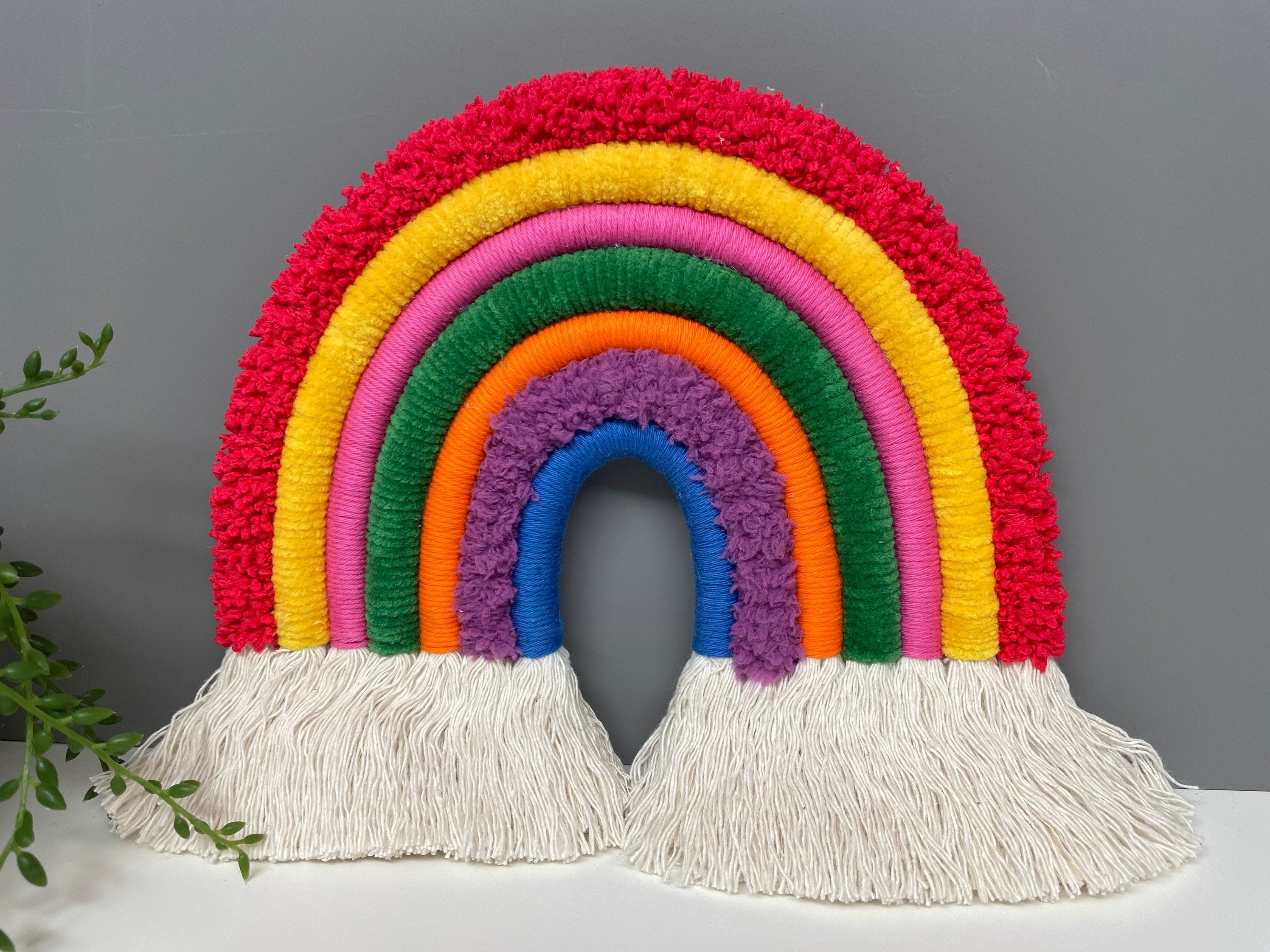 Macrame rainbow, 7 tier rainbow, nursery decor, childrens bedroom ,home decor.