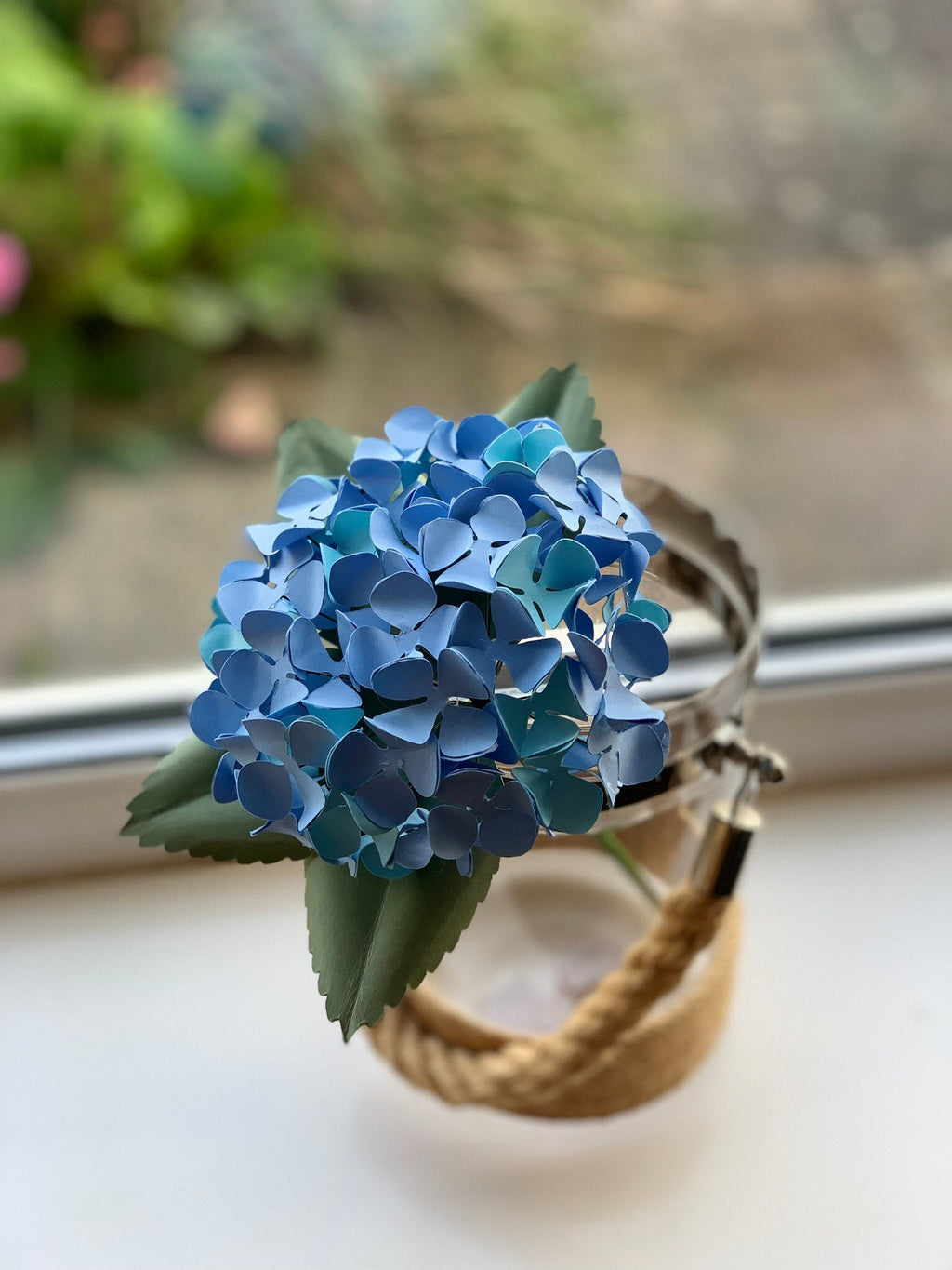 Paper flower, paper hydrangea, hydrangeas, wedding flowers, anniversary, home decor, birthday gift.
