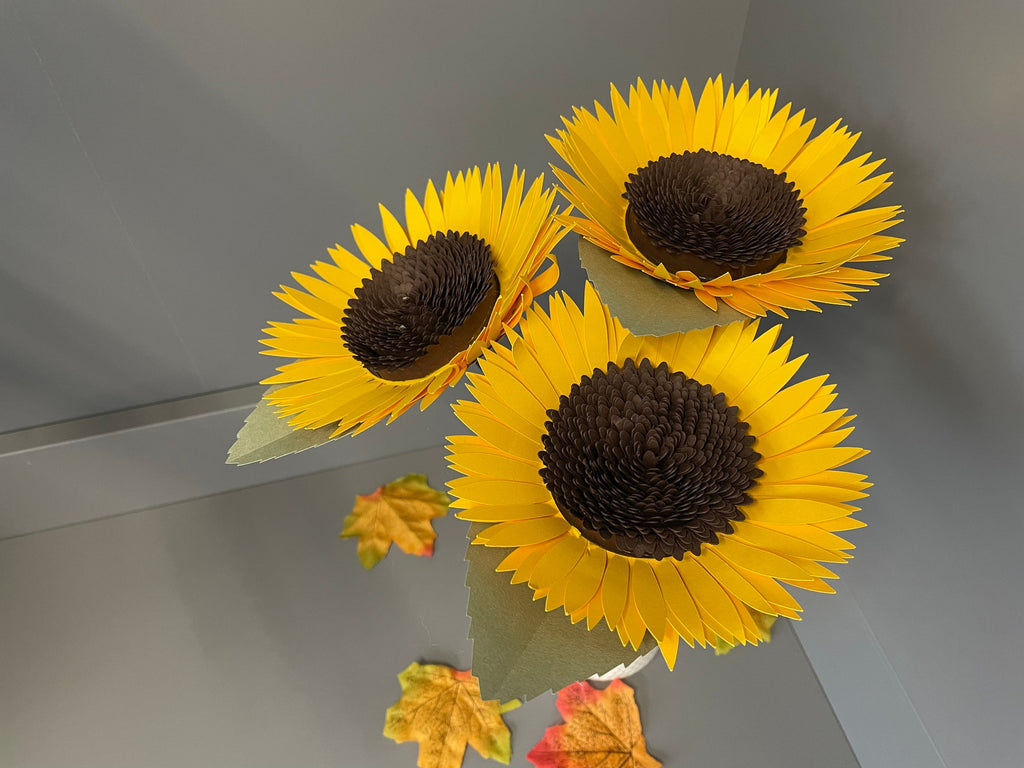 Sunflowers, paper sunflowers, anniversary, wedding flowers, birthday gift, home decor.