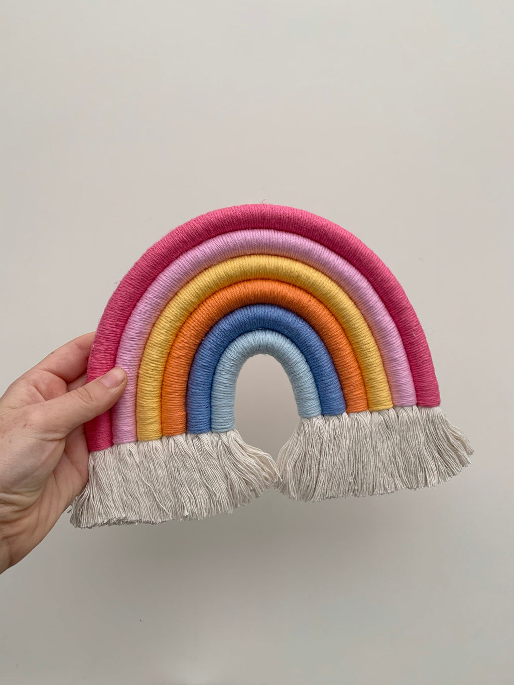 Custom 6 Tier Rainbow Wall Hanging, Braided Cotton Nursery Decor, nursery decor, playroom