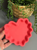 Handmade Jesmonite Heart trinket jewellery tray.
