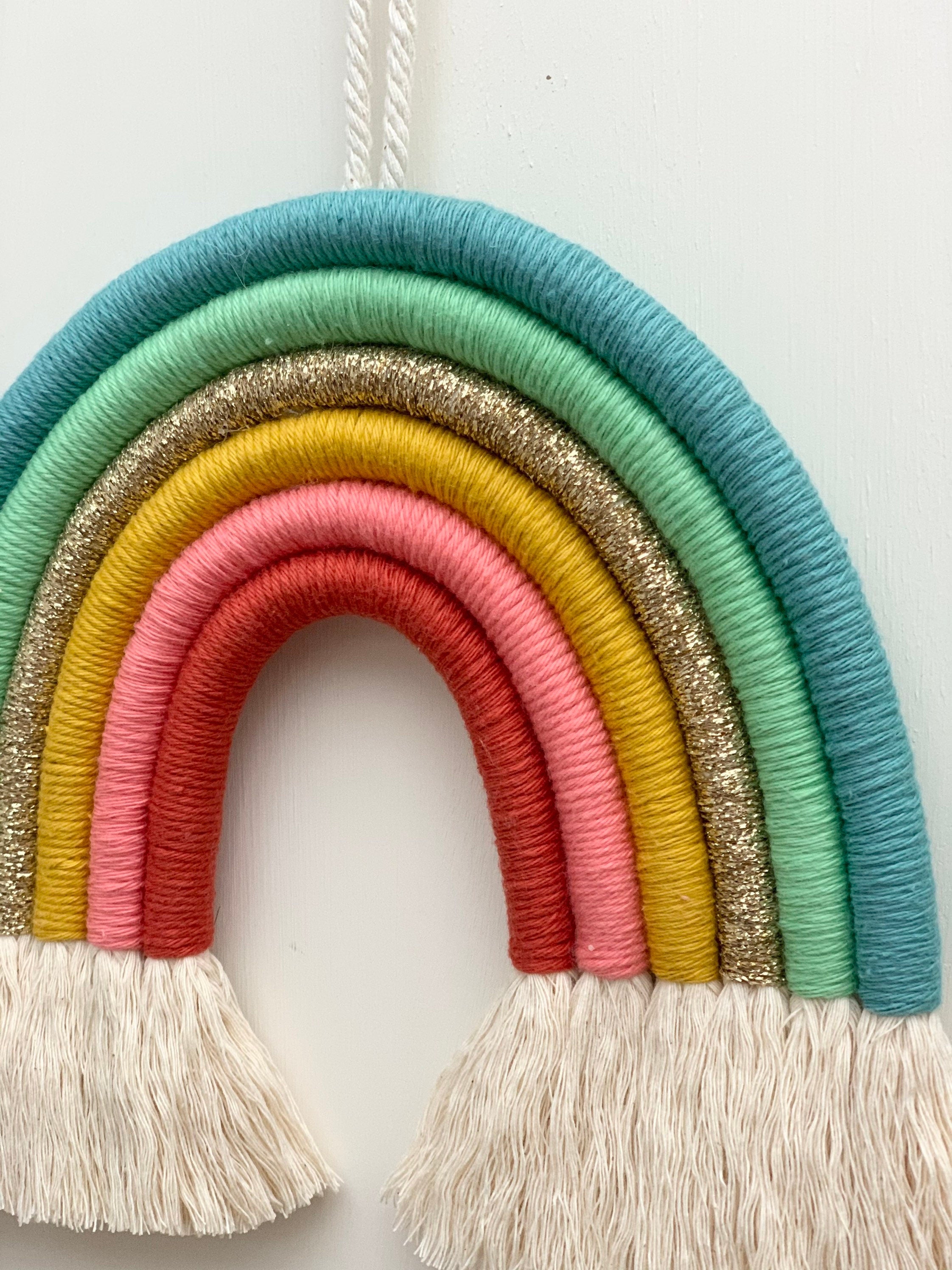 Macrame rainbow wall hanging - fibre art - macrame - rainbow - nursery decor.